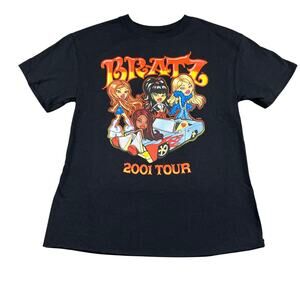 Bratz Y2K 2001 Tour Graphic Tee Black NWT XS Doll Graphic Shirt